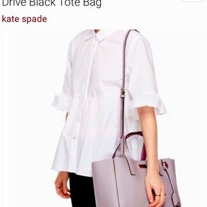 Kate Spade Small Nelle Putnam Drive Black Tote Bag